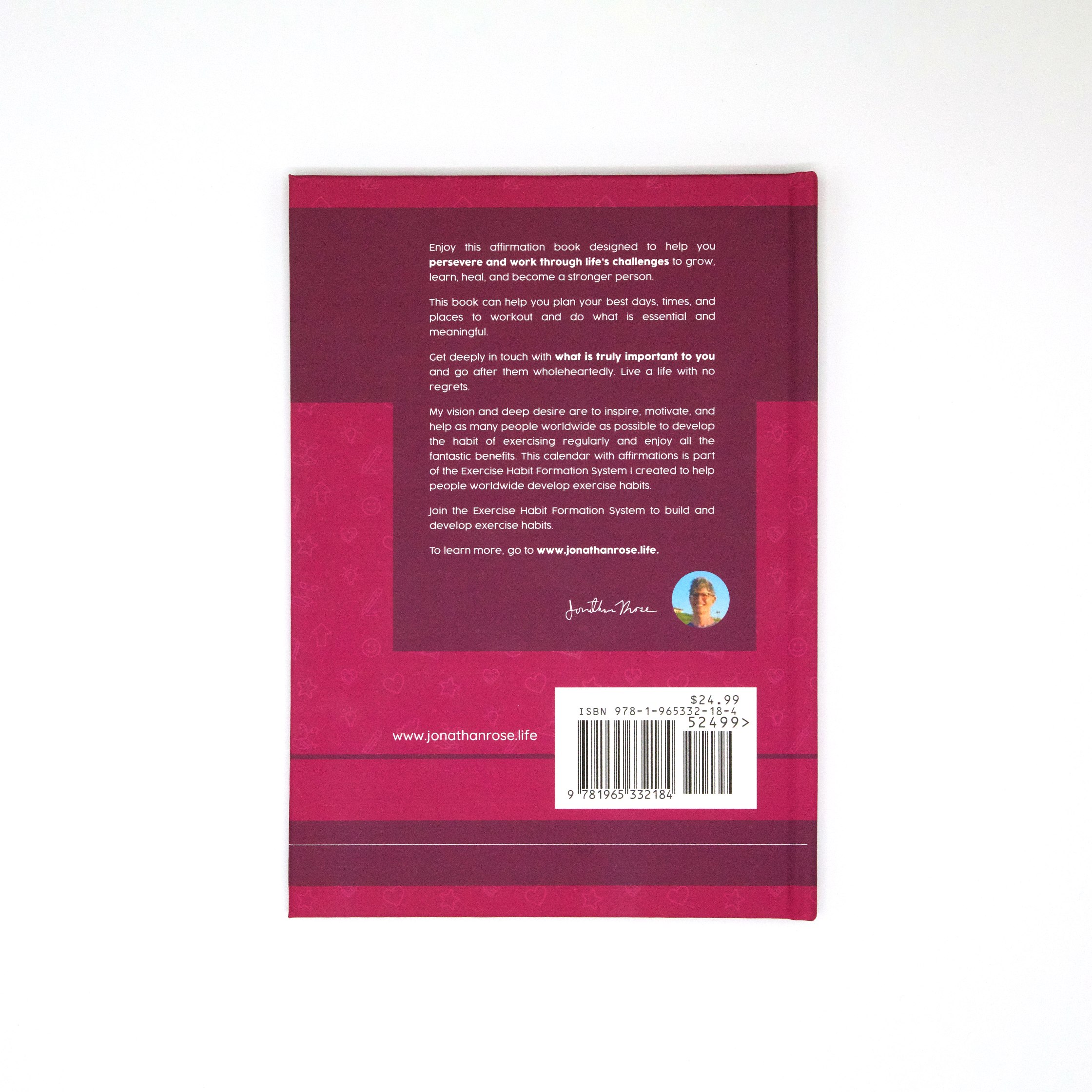 Jonathan Rose Affirmation Handbook, Hardcover Positive Affirmations to comfort and support you, back