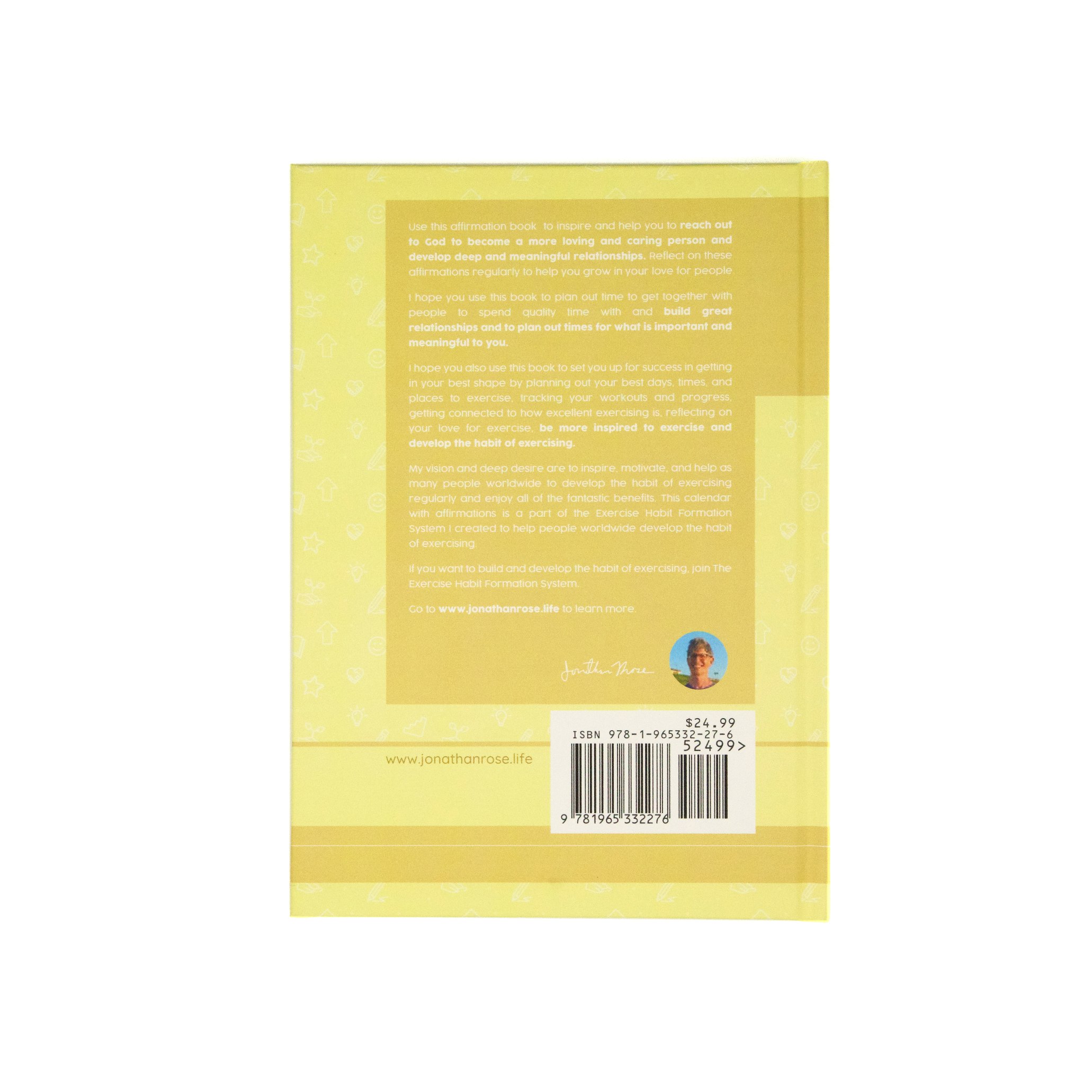 Jonathan Rose Affirmation Handbook, Hardcover Positive Affirmations to Inspire you, Back