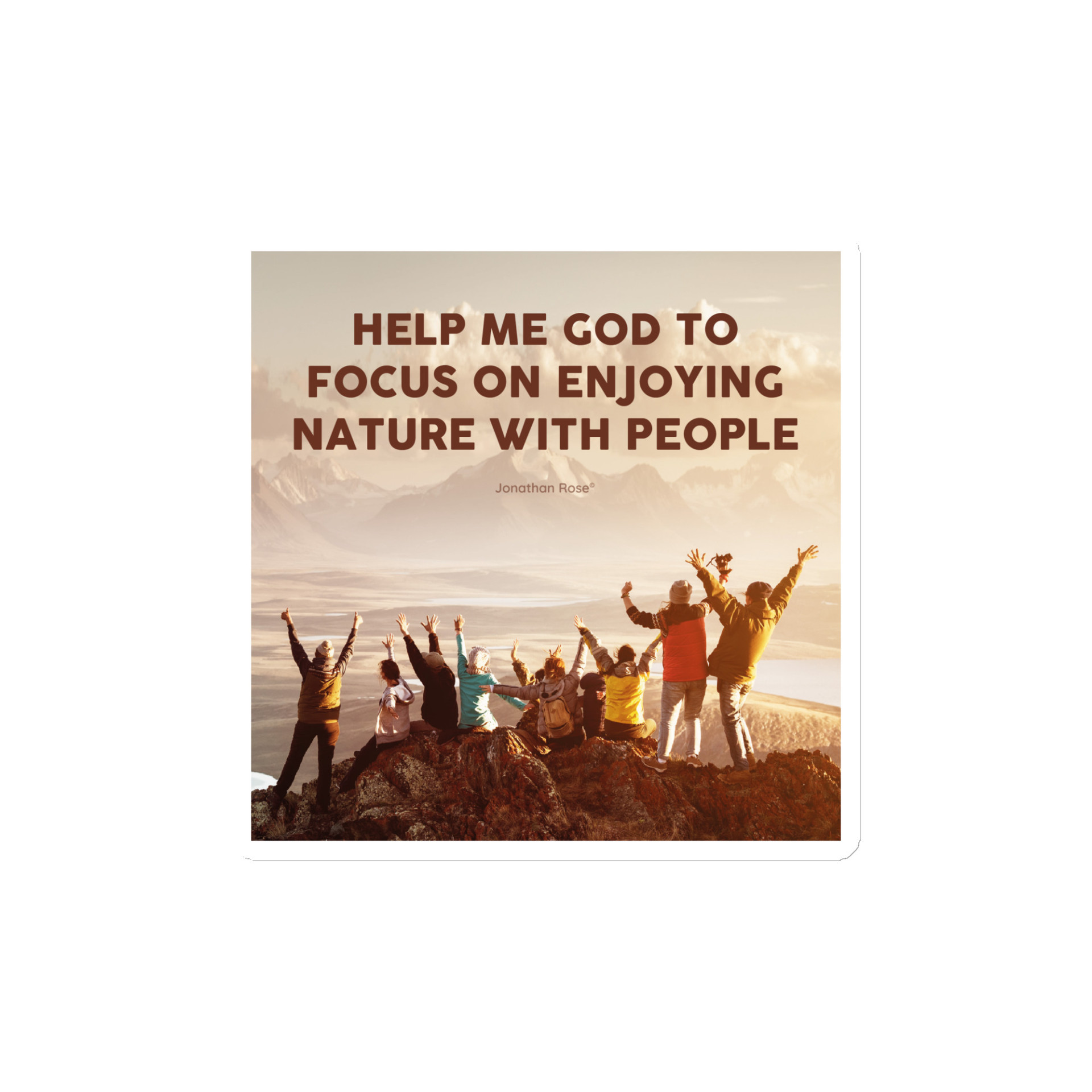 Help me God to focus on enjoying nature with people Magnet - Image 2