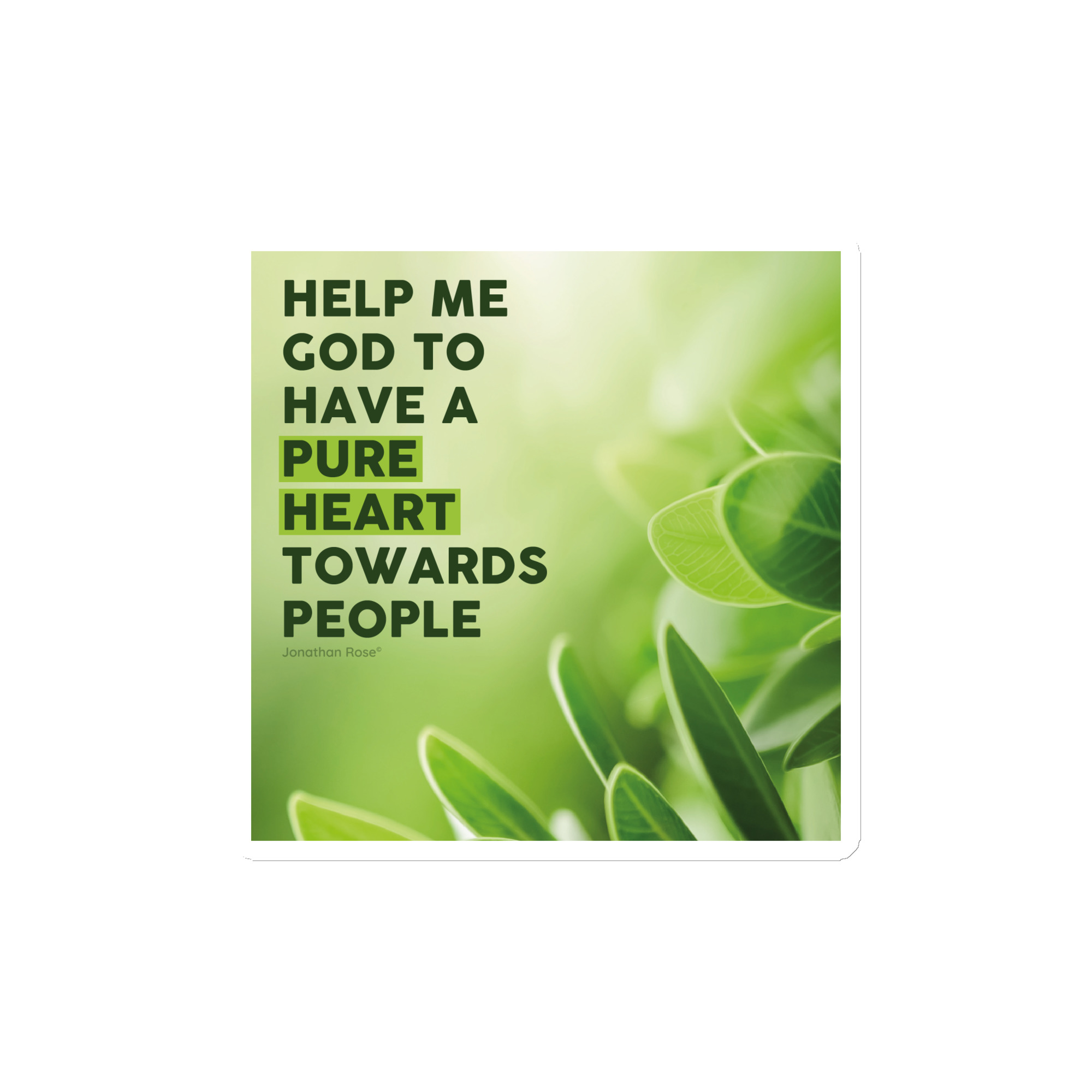 Help me God to have pure heart towards people Magnet - Image 2