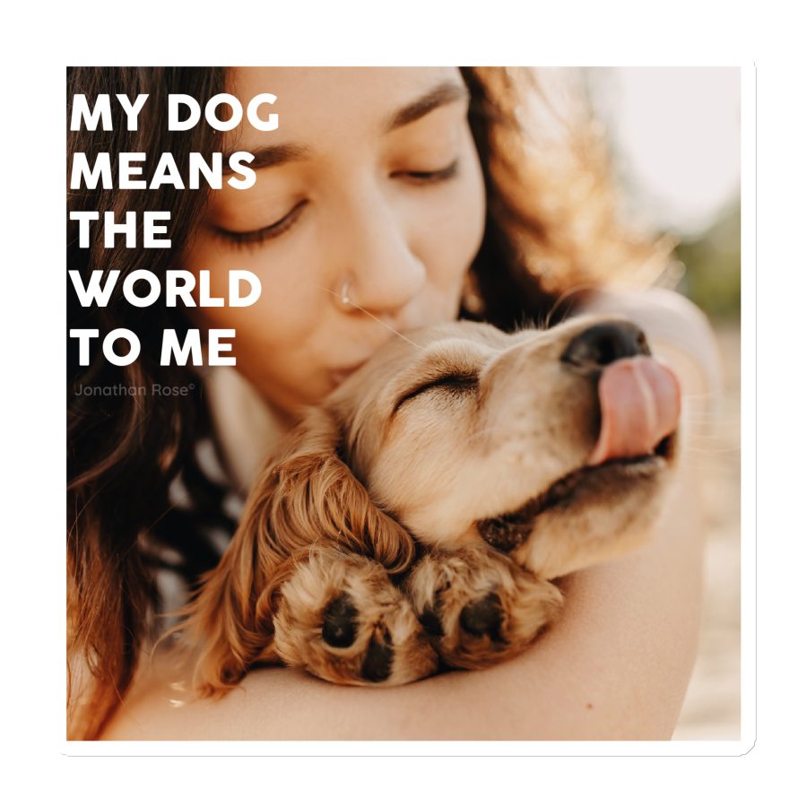 My dog means the world to me Magnet