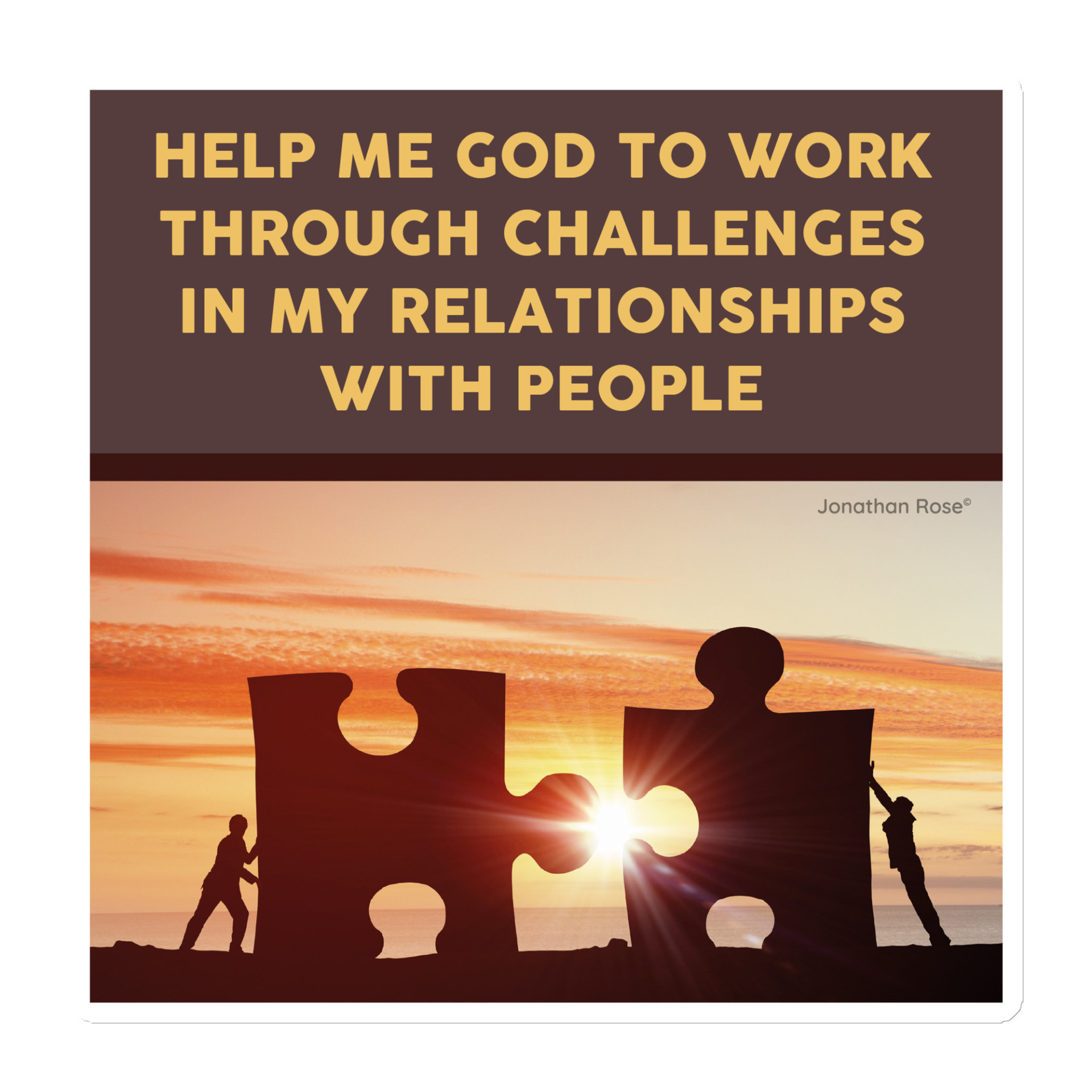 Help me God to work through challenges in my relationship Magnet