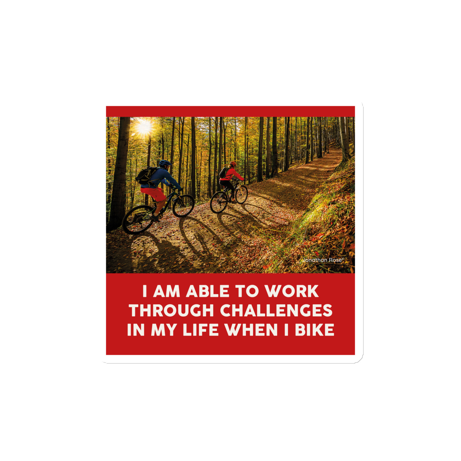 I am able to work through challenges in my life when I bike Magnet - Image 2
