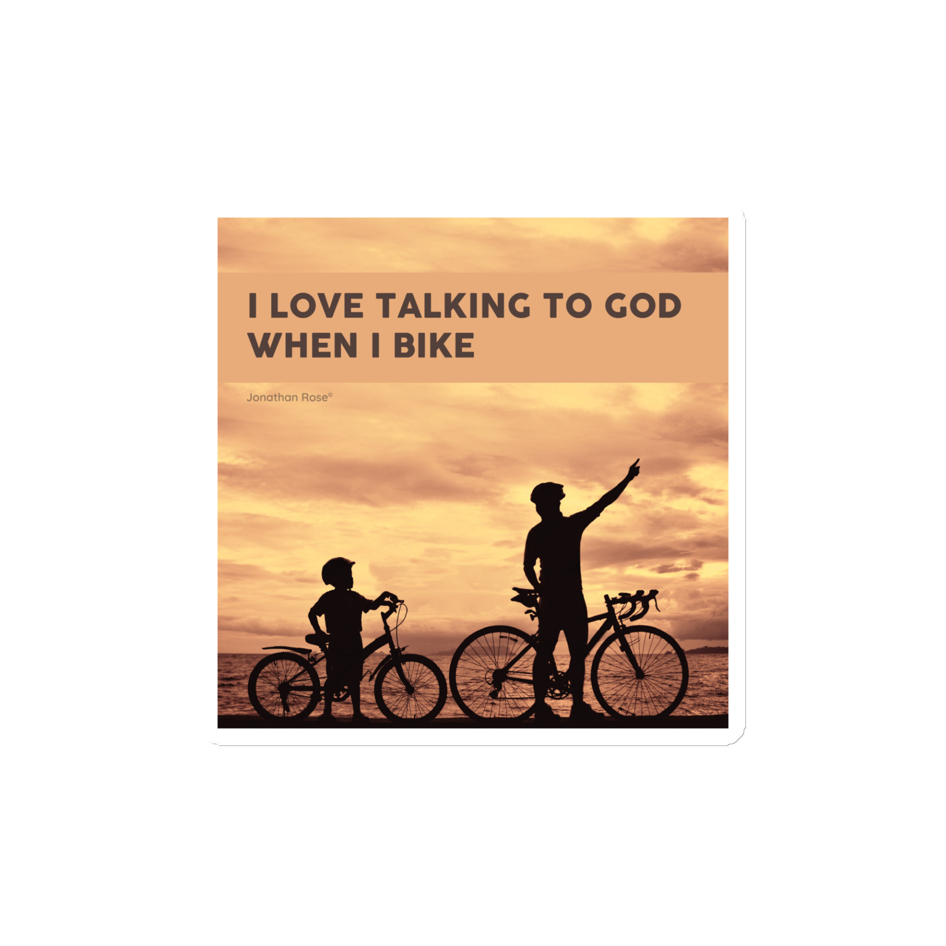 I love talking to God when I bike Magnet - Image 2