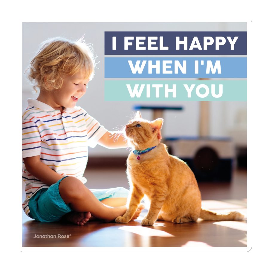 I feel happy when Im with you - cat Magnet