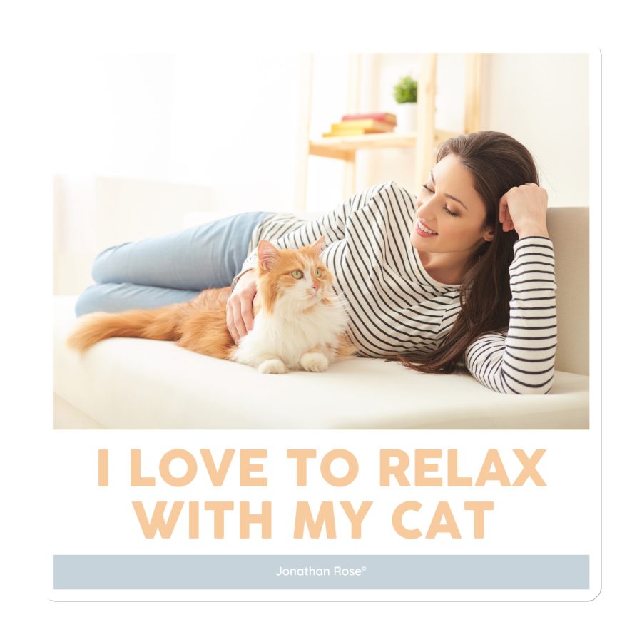 I love to relax with my cat Magnet