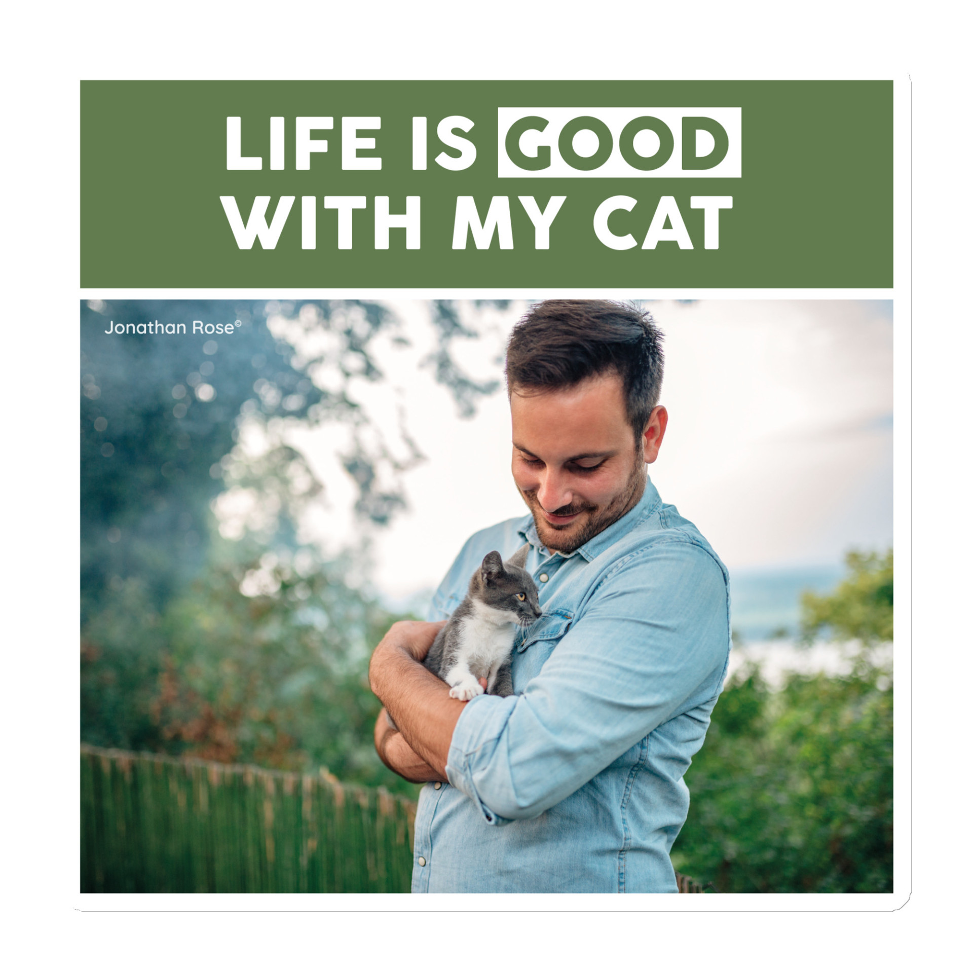 Life is good with my cat Magnet