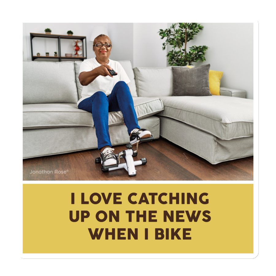 I love catching up on the news when I bike Magnet