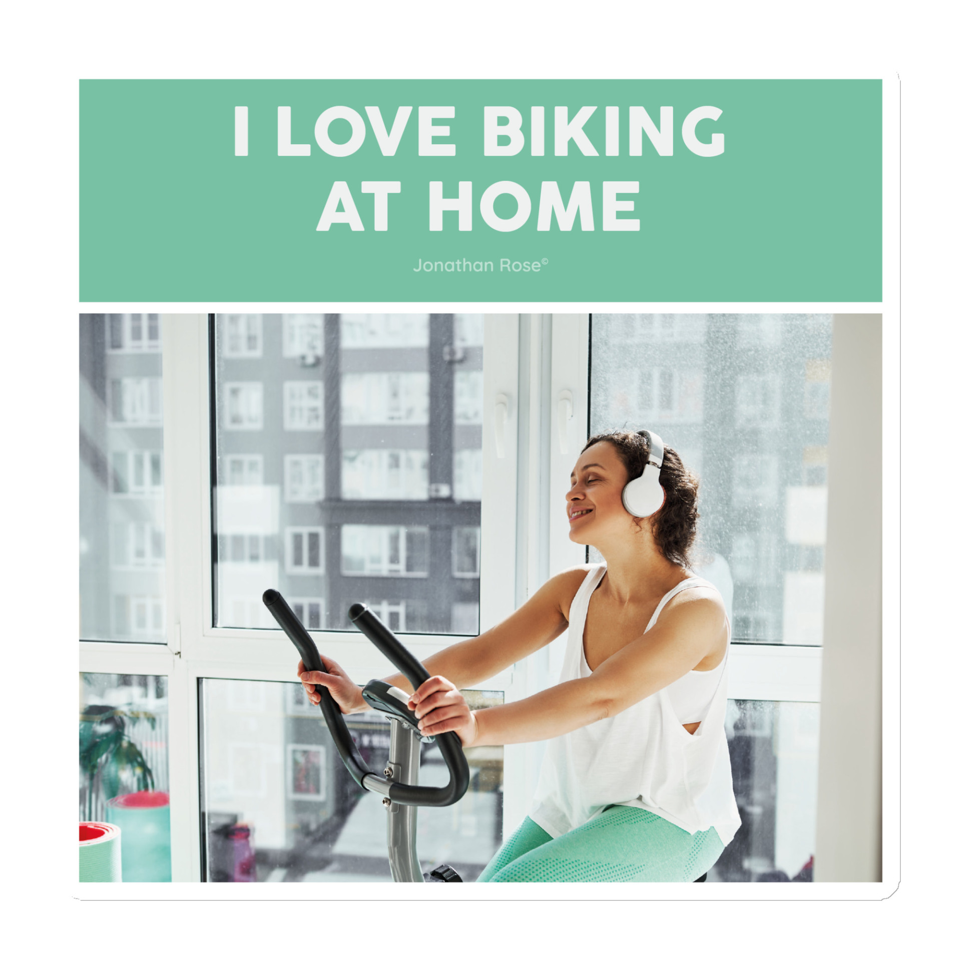 I love biking at home Magnet - Image 3