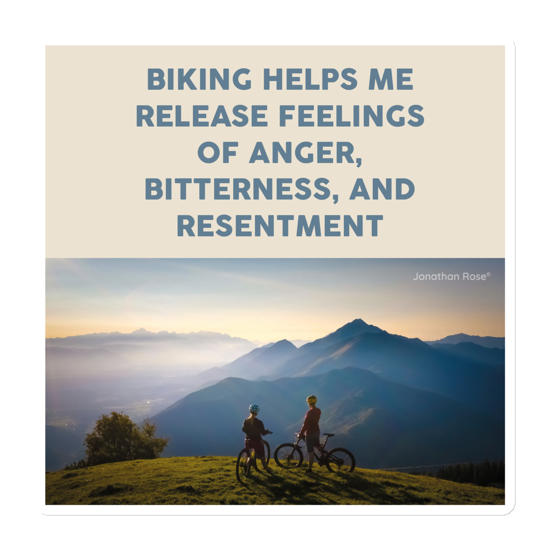 Biking helps me release feelings of anger and resentment Magnet