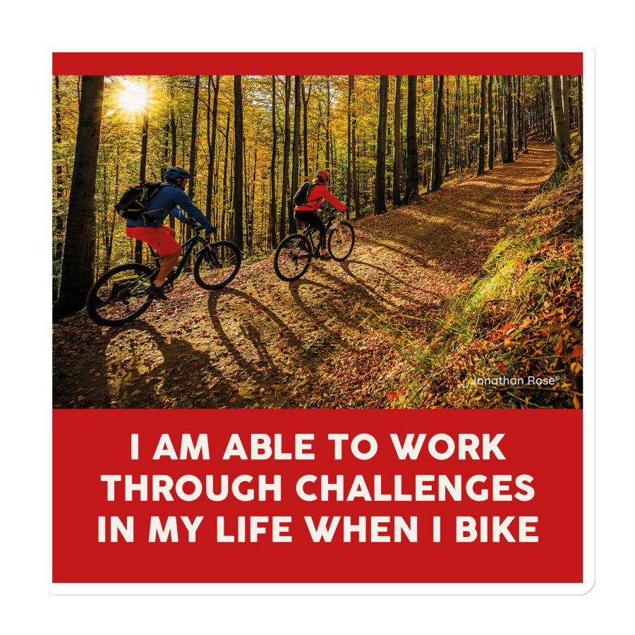 I am able to work through challenges in my life when I bike Magnet