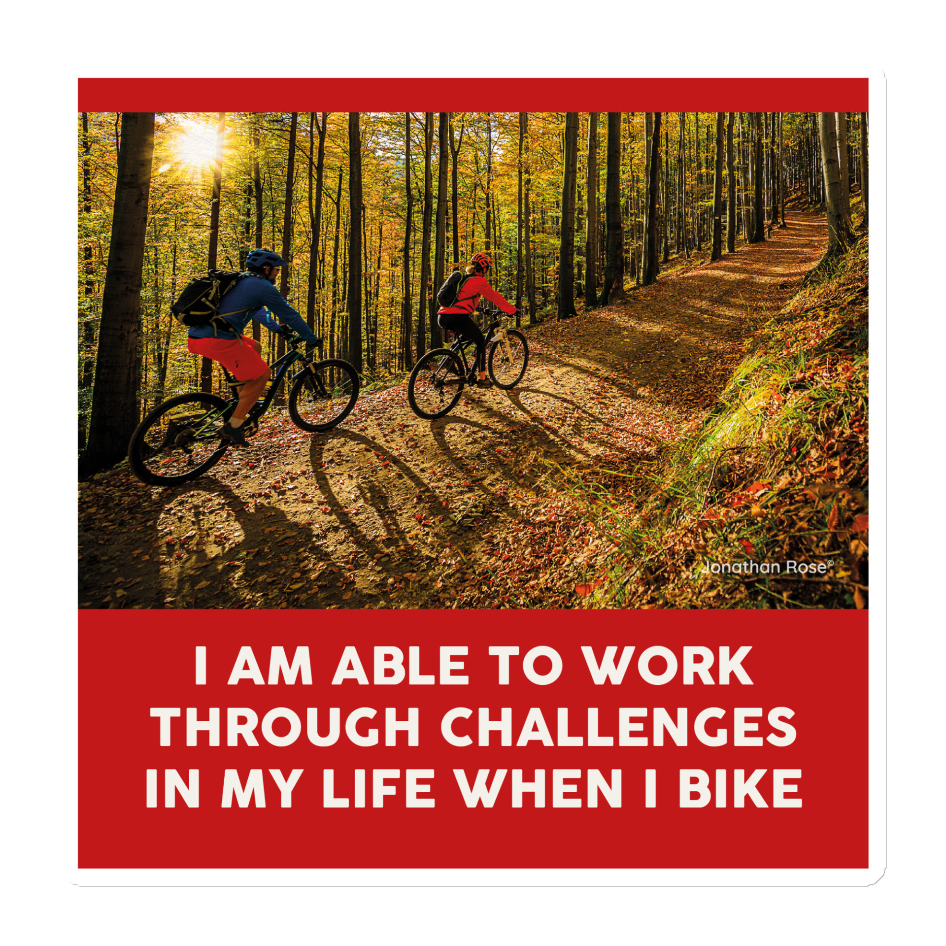 I am able to work through challenges in my life when I bike Magnet