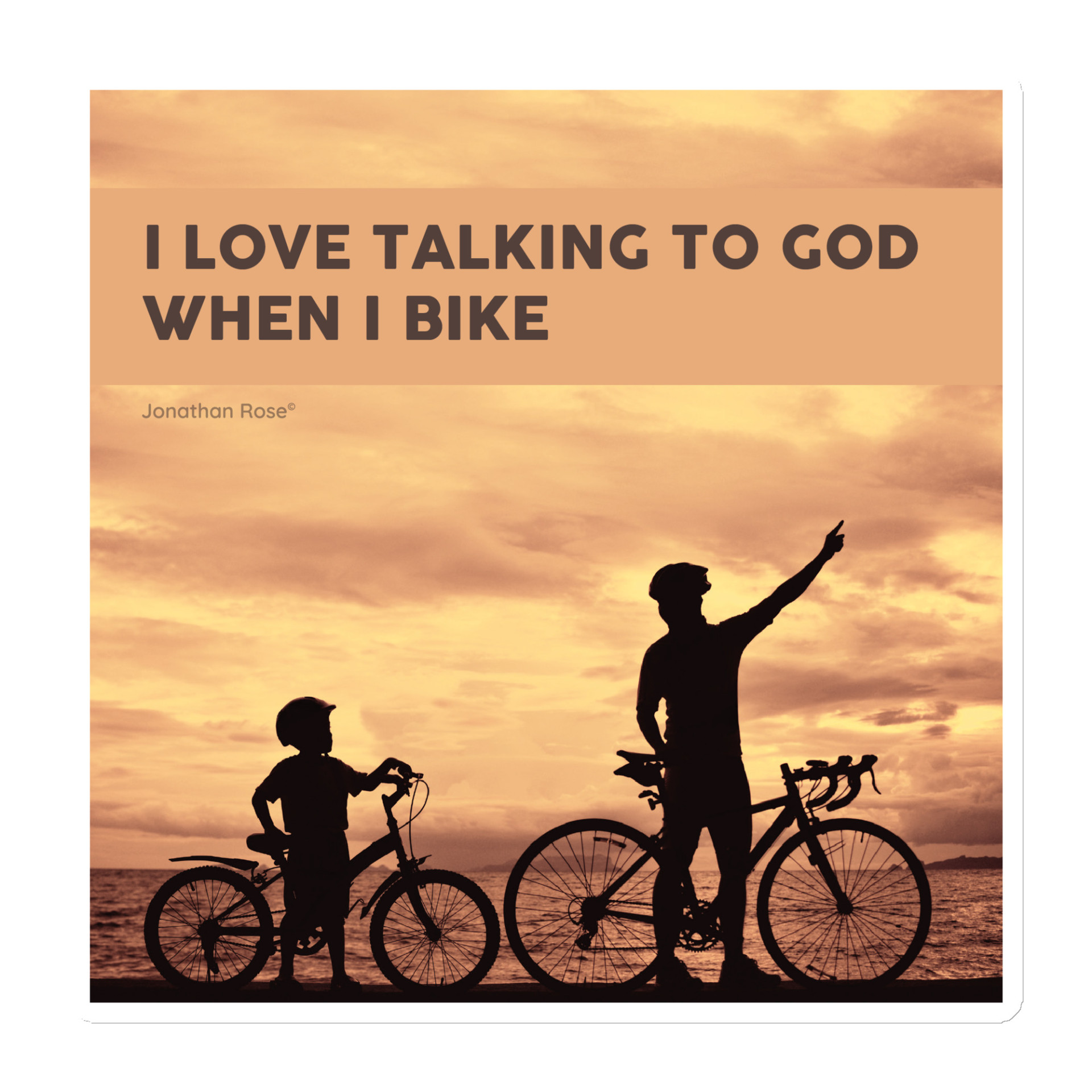 I love talking to God when I bike Magnet