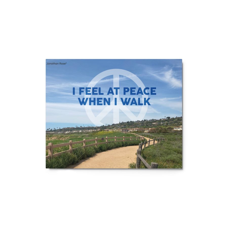 I feel at peace  when I walk