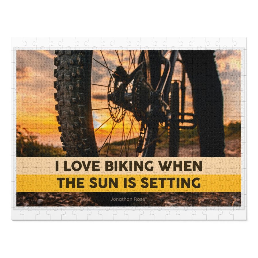 I love biking when the sun is setting