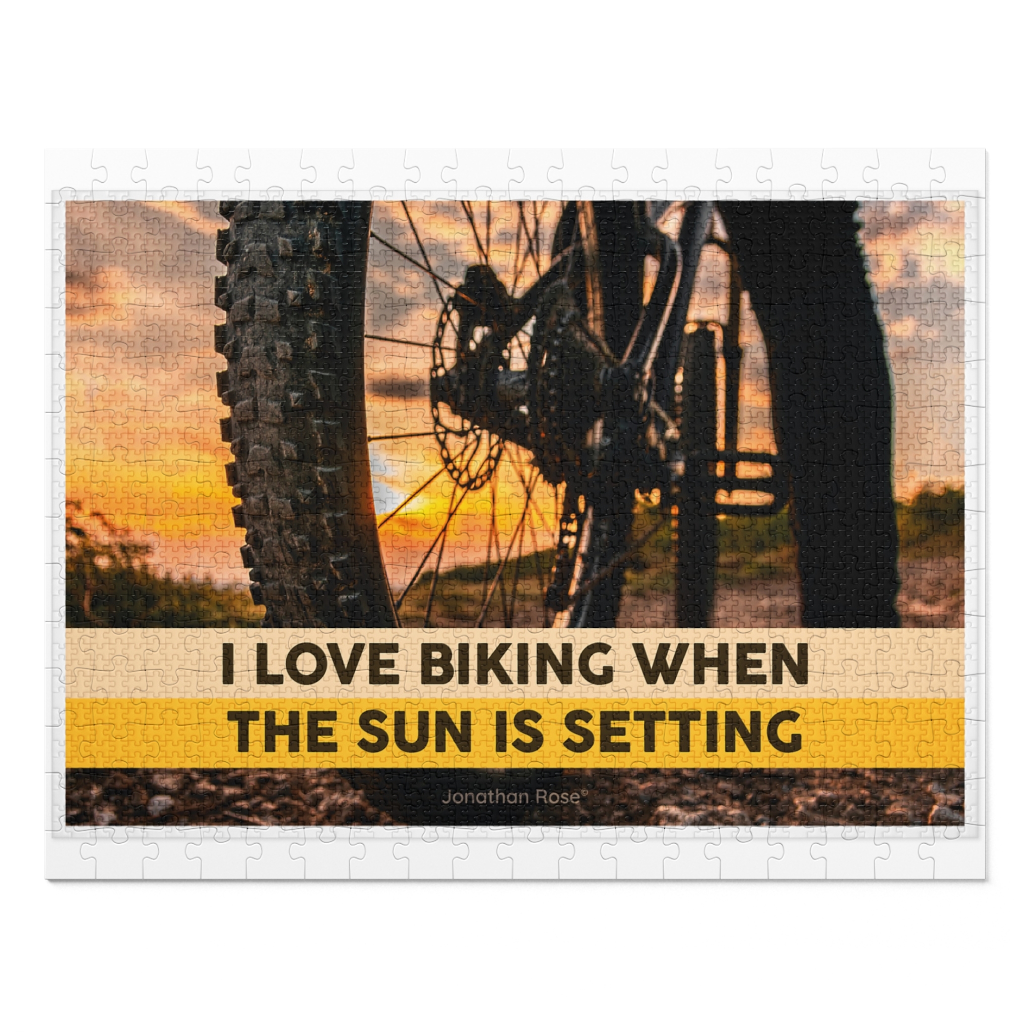 I love biking when the sun is setting