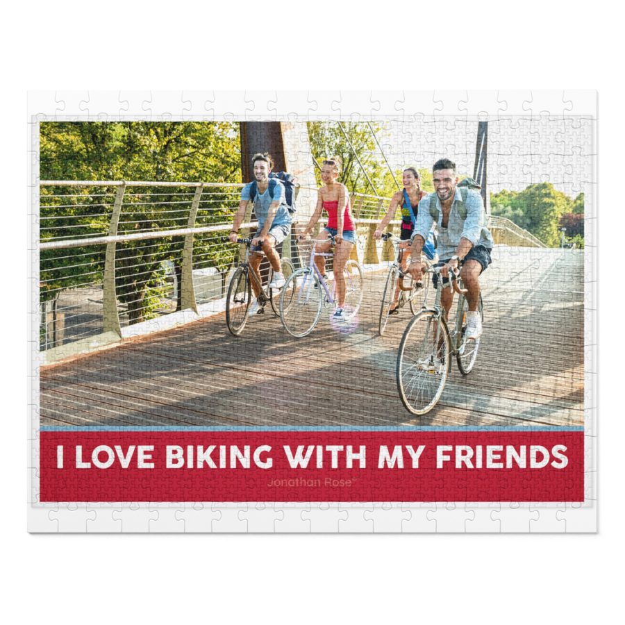 I love biking with my friends