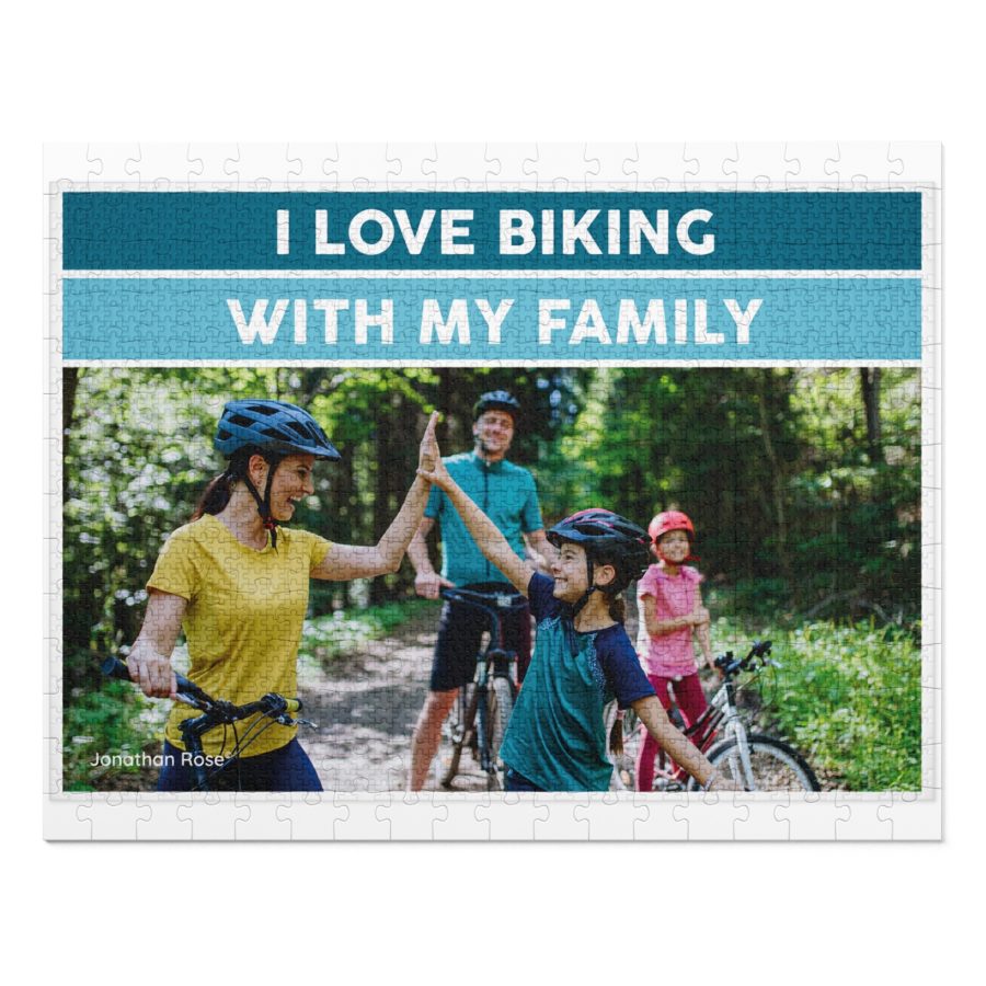 I love biking with my family