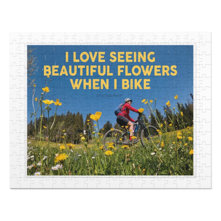 I love seeing beautiful flowers when I bike