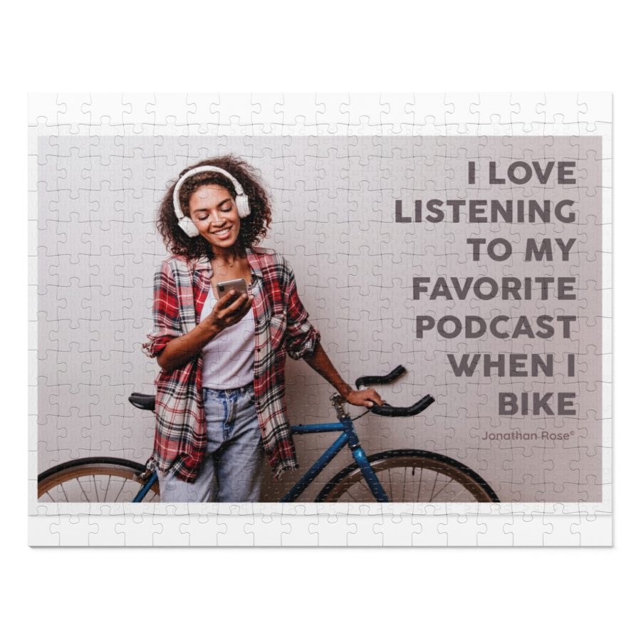 I love listening to my favorite podcast when I bike