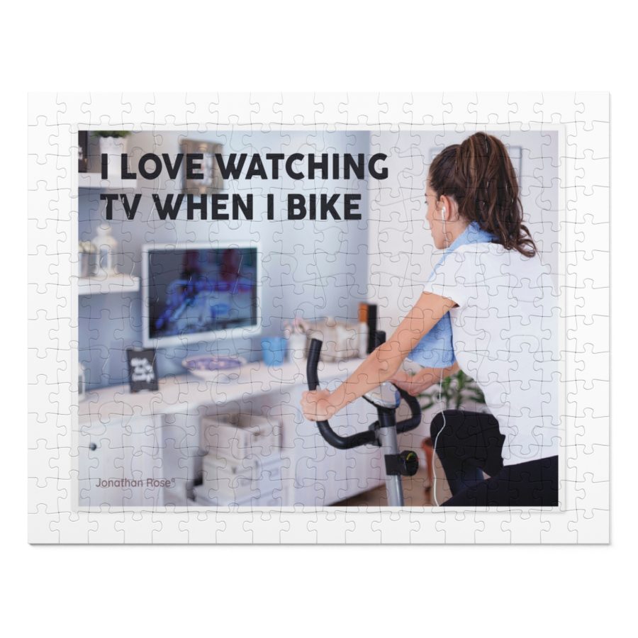 I love watching tv when I bike