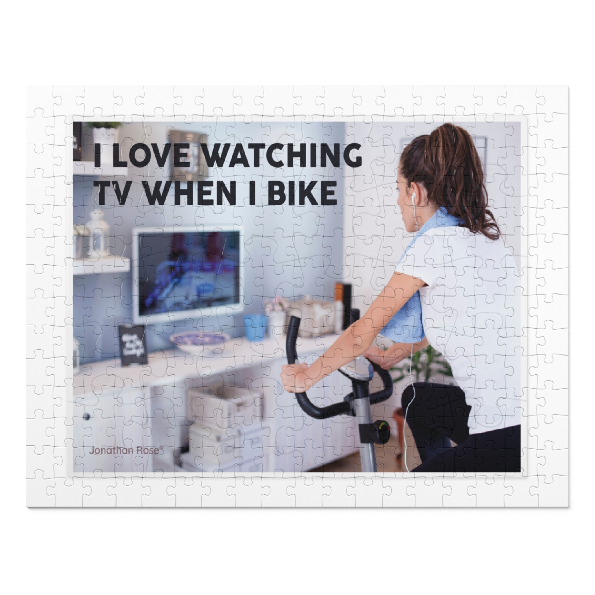 I love watching tv when I bike