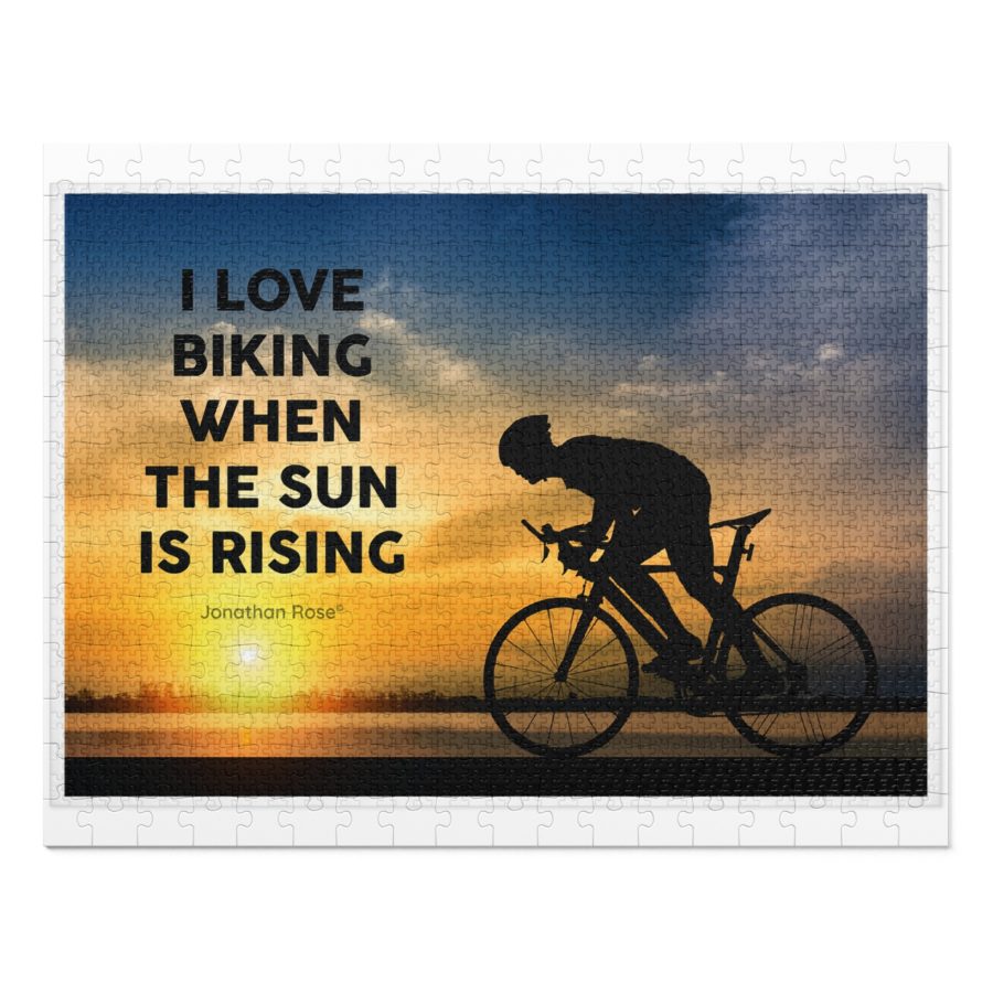 I love biking when the sun is rising