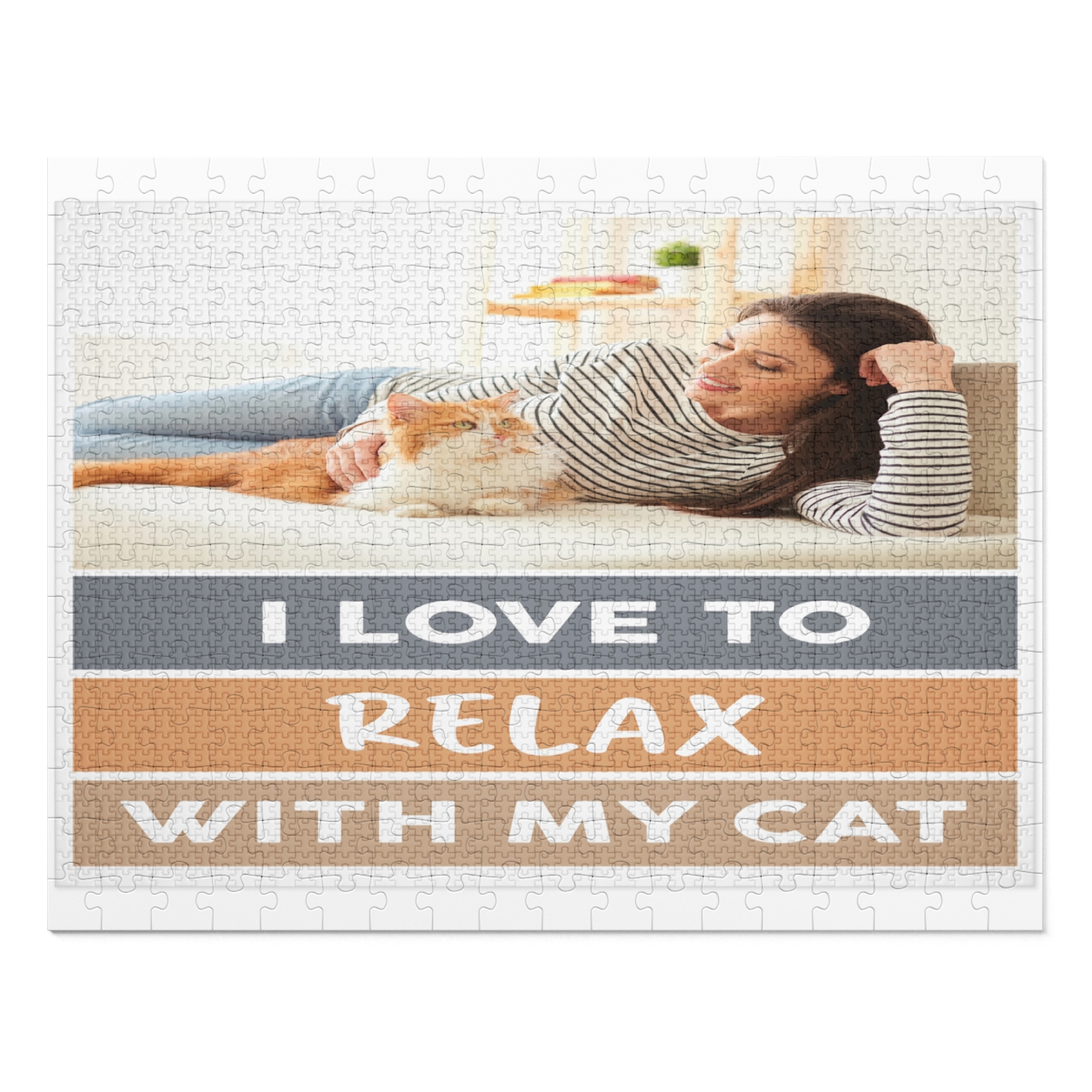 I love to relax with my cat